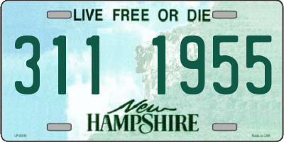 NH license plate 3111955