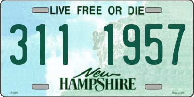 NH license plate 3111957