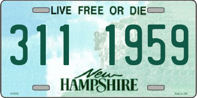 NH license plate 3111959