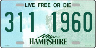 NH license plate 3111960