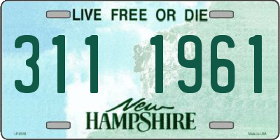 NH license plate 3111961