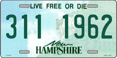 NH license plate 3111962