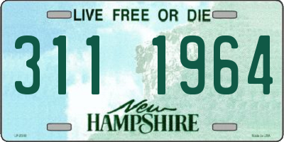 NH license plate 3111964