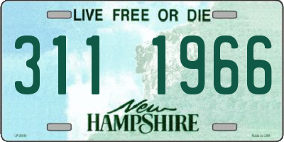 NH license plate 3111966