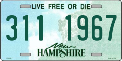 NH license plate 3111967