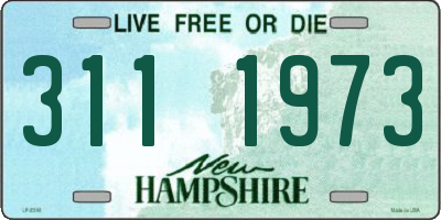 NH license plate 3111973