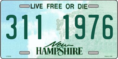 NH license plate 3111976
