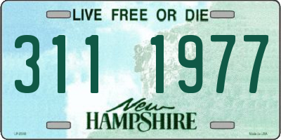 NH license plate 3111977