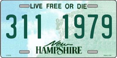 NH license plate 3111979