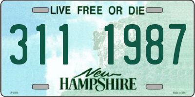 NH license plate 3111987