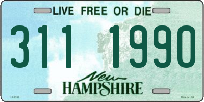 NH license plate 3111990
