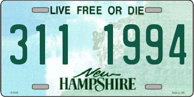 NH license plate 3111994