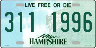 NH license plate 3111996