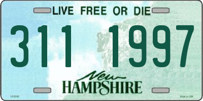 NH license plate 3111997