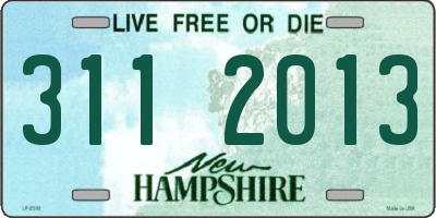NH license plate 3112013