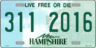 NH license plate 3112016