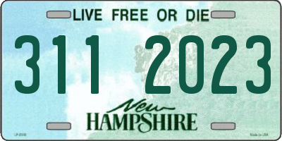 NH license plate 3112023