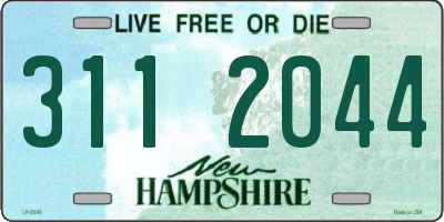 NH license plate 3112044