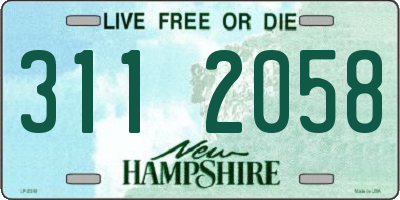 NH license plate 3112058