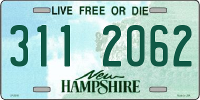 NH license plate 3112062