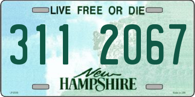 NH license plate 3112067