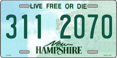 NH license plate 3112070