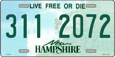 NH license plate 3112072