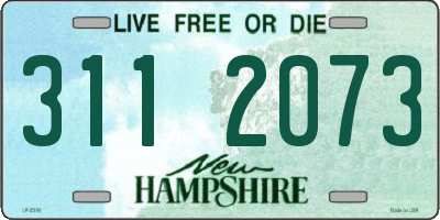 NH license plate 3112073