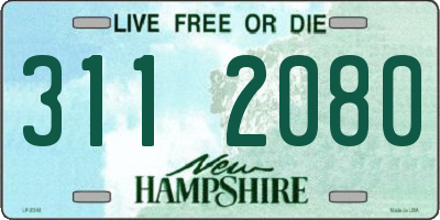 NH license plate 3112080