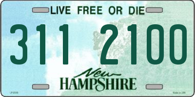 NH license plate 3112100