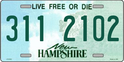 NH license plate 3112102