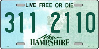NH license plate 3112110