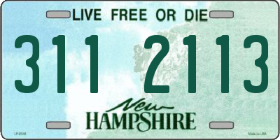 NH license plate 3112113