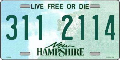 NH license plate 3112114