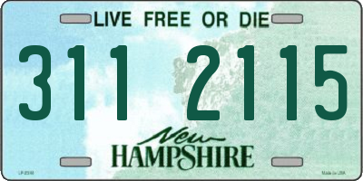 NH license plate 3112115