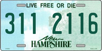 NH license plate 3112116