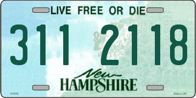 NH license plate 3112118