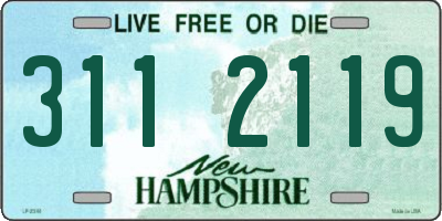 NH license plate 3112119