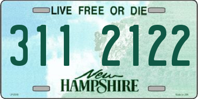 NH license plate 3112122