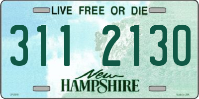 NH license plate 3112130