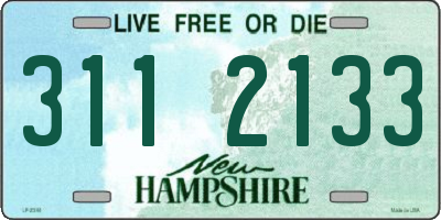 NH license plate 3112133