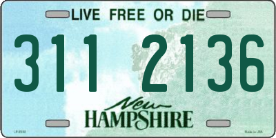 NH license plate 3112136