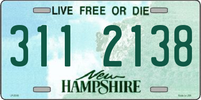 NH license plate 3112138