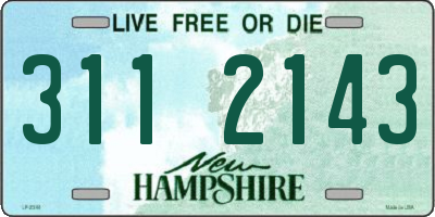 NH license plate 3112143