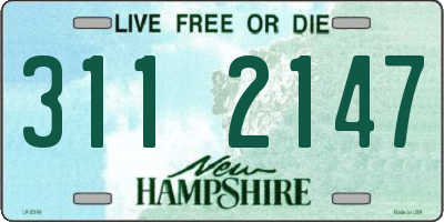 NH license plate 3112147