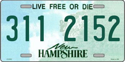 NH license plate 3112152