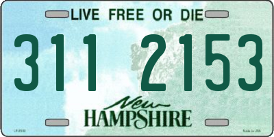 NH license plate 3112153