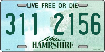 NH license plate 3112156