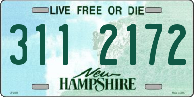 NH license plate 3112172