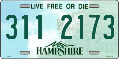 NH license plate 3112173